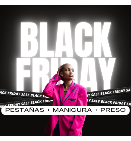 Ofertas Black Extensiones de Pestañas (Primera vez) + Manicura + Presoterapia