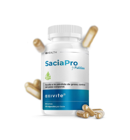 SaciaPro – Control del peso corporal con glucomanano, sinefrina y aXivite® – 120 cápsulas