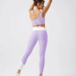 Conjunto canalé lila y blanco - Línea Movimiento Conjunto canalé lila y blanco - Línea Movimiento