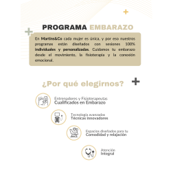 Programas Individuales para embarazo Pre y Post Parto